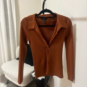 Ribbed open sweater from forever 21 (medium)